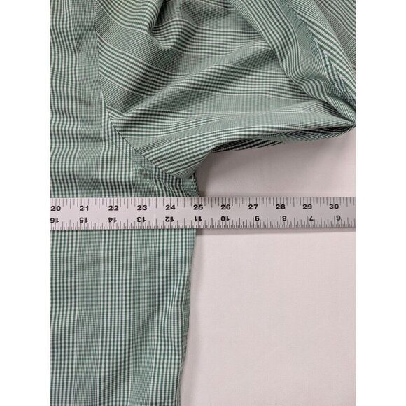 Banana Republic Factory Men's Green Check Dress Shirt Size XL Slim Fit - Picture 3 of 5